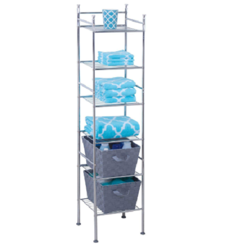 Honey-Can-Do 6-Tier Metal Tower Bathroom Shelf Only $21.99! (Reg. $52.99)