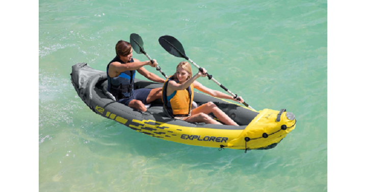 Intex Explorer 2-Person Inflatable Kayak Set Only $64.99 Shipped!