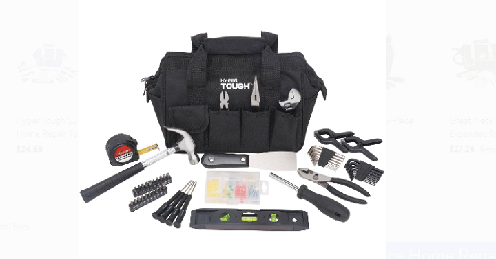Hyper Tough 53-Piece Home Repair Tool Set Only $15.97! (Reg. $30) Hyper Tough 53-Piece Home Repair Tool Set Only $15.97! (Reg. $30)