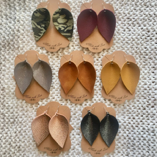 Leather Statement Petal Earring Only $9.99!