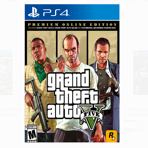 Grand Theft Auto V: Premium Online Edition (PS4) Only $13.99! (Reg. $60)