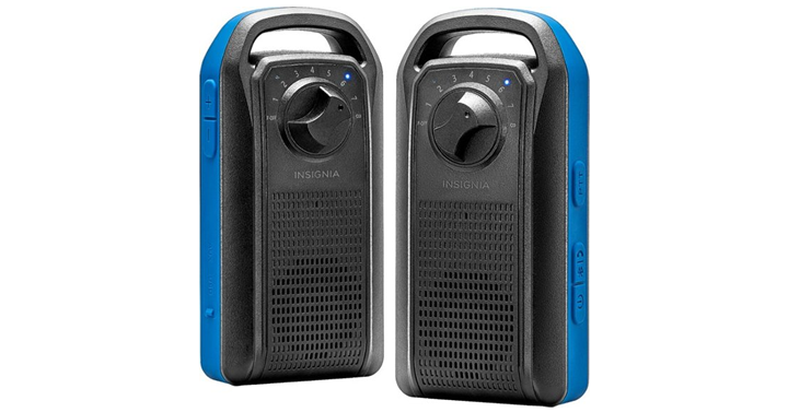 Insignia Portable Speaker Pair with Walkie-Talkie – Just $19.99! Was $59.99!