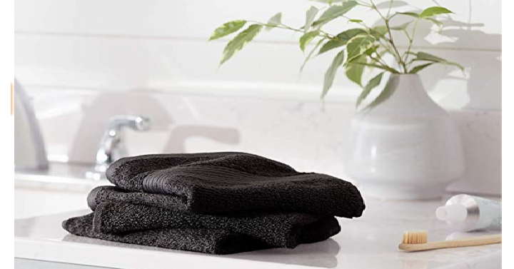 AmazonBasics Fade-Resistant Cotton Washcloth – 12-Pack Only $5.99! (Reg. $16)