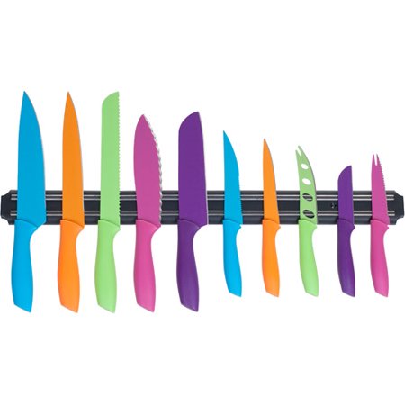 Classic Cuisine Colorful 10-pc Knife Set With Magnetic Strip Just $19.99!