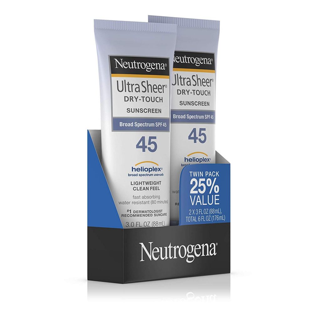 Neutrogena Ultra Sheer Dry-Touch SPF 45 Sunscreen, 2-pk Only $8.39!