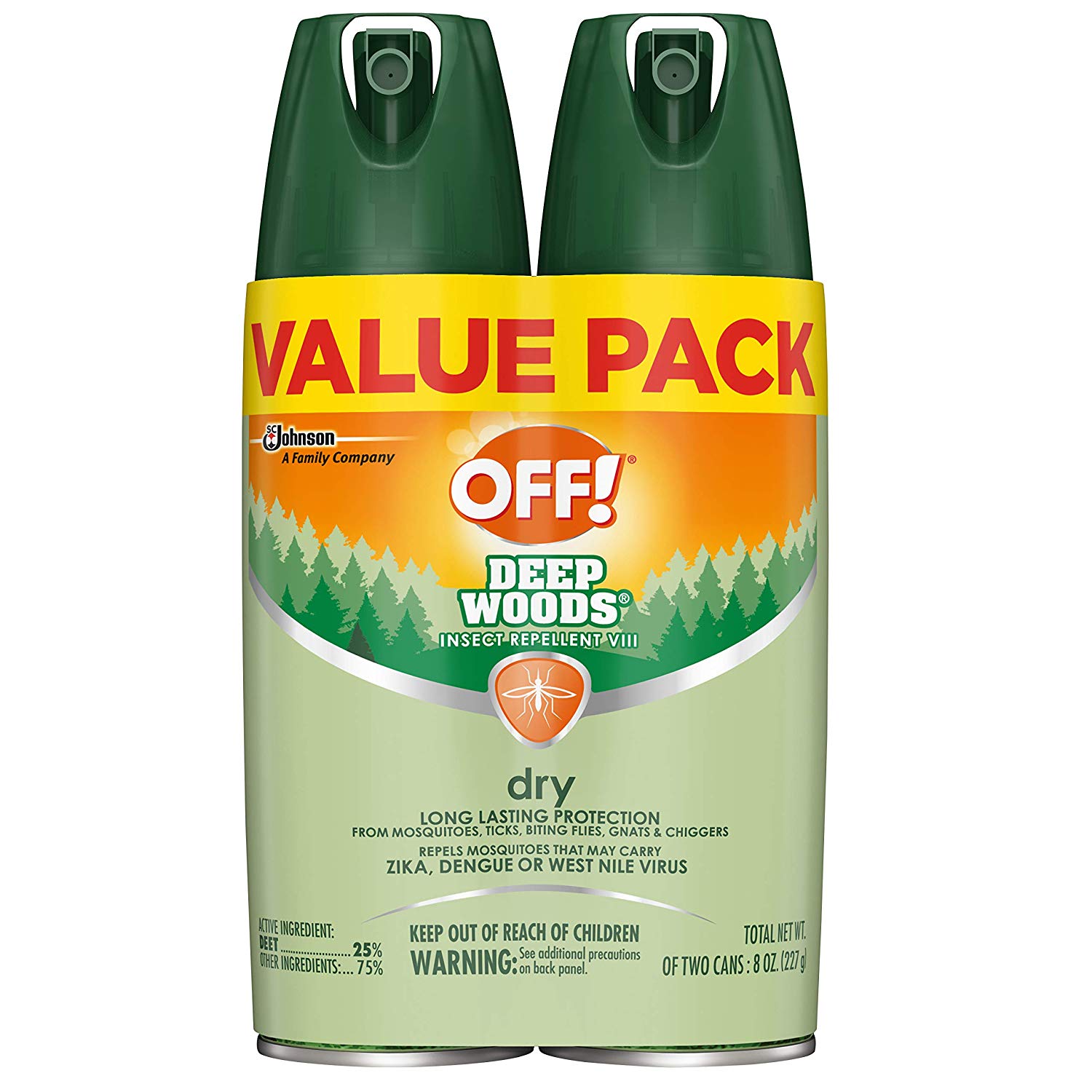 OFF! Deep Woods Insect Repellent VIII Dry (2 Pack) Only $8.57!