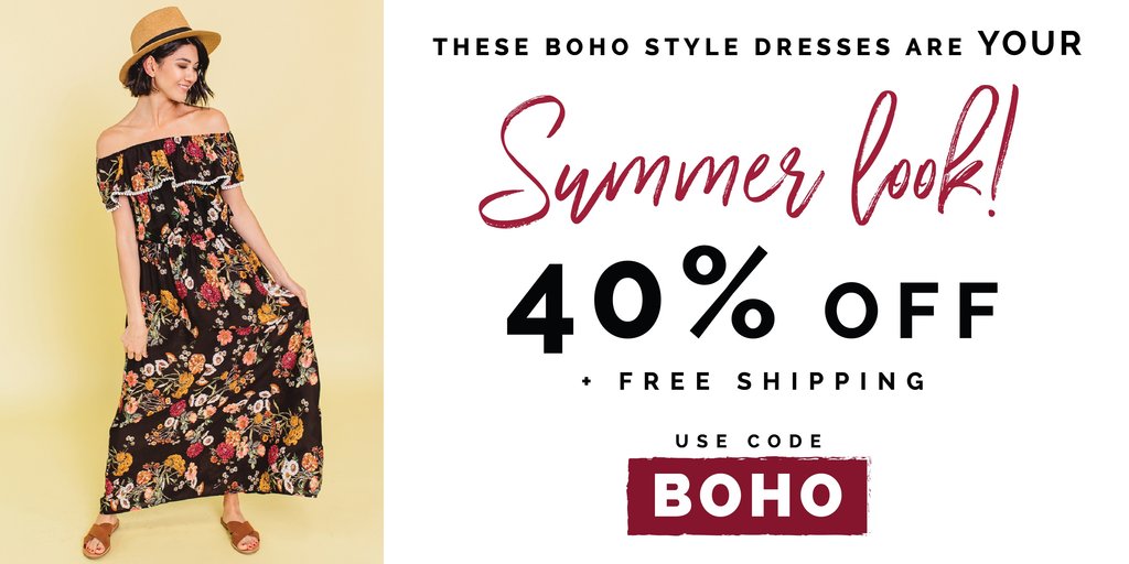 Still Available at Cents of Style! CUTE Summer Boho Dresses – Additional 40% Off! Plus FREE shipping!
