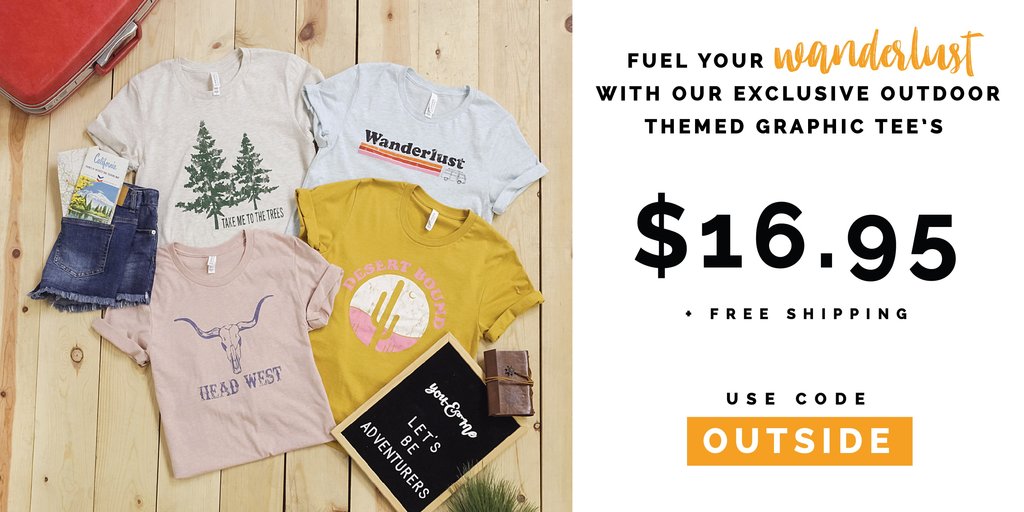 Cents of Style What We Wear Wednesday! CUTE Outdoor Themed Graphic Tees – Just $16.95! FREE SHIPPING!