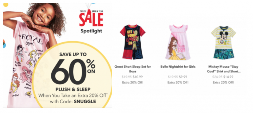 Shop Disney: Twice Upon A Year Sale Up To 60% Off Sleep & Plush!