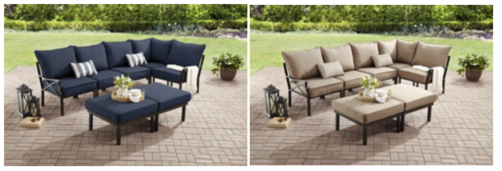 Mainstays Sandhill 7-Piece Outdoor Sofa Sectional Set $375.00! (Reg. $699.99)