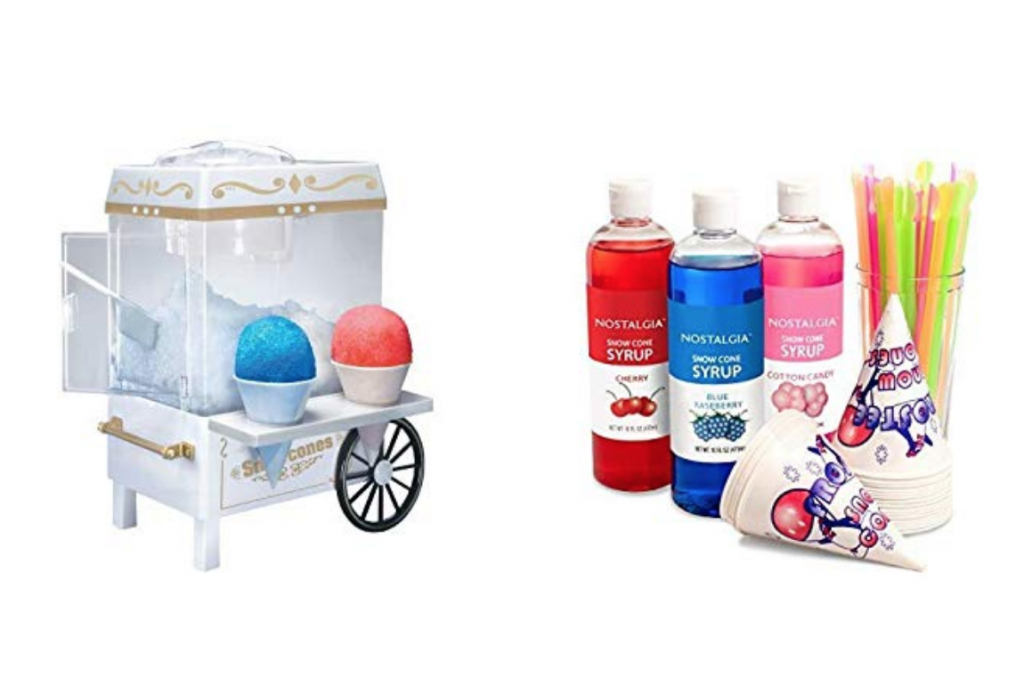 Vintage Snow Cone Maker with Premium Snow Cone Syrup Party Kit Just $47.98!