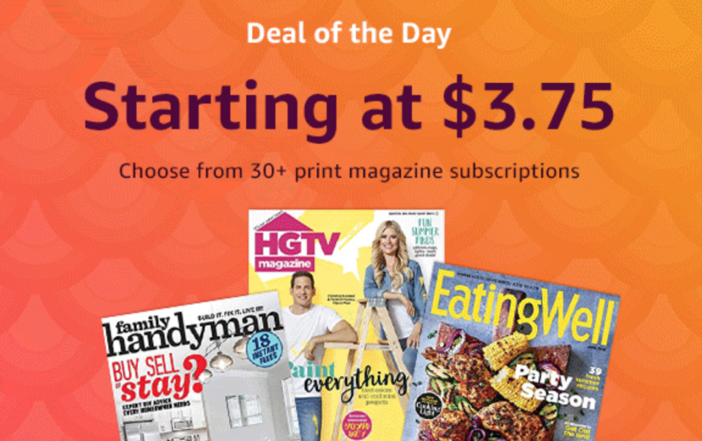 Print Magazines Starting At Just $3.75 Today Only On Amazon!