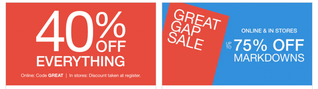 Gap: 75% Off Markdowns Plus 40% Off Everything! Deep Discounts!