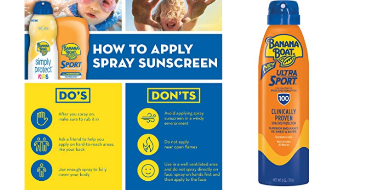 Banana Boat Ultra Sport Sunscreen Spray SPF 100, 6 Ounces Only $4.58 Shipped and More!