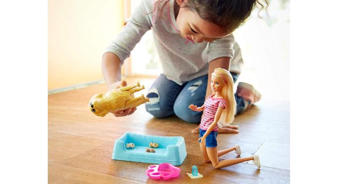 Barbie Newborn Pups Doll & Pets – Only $16.99!