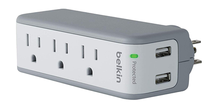 Belkin 3-Outlet USB Surge Protector w/Rotating Plug – Now $12.69! Was $19.99!