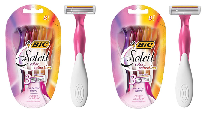 BIC Soleil Color Collection Women’s Disposable Razor, 8-Count Only $3.69 Shipped!