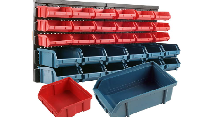 Storage Drawers-30 Compartment Wall Mount Organizer Bins Only $22.07!