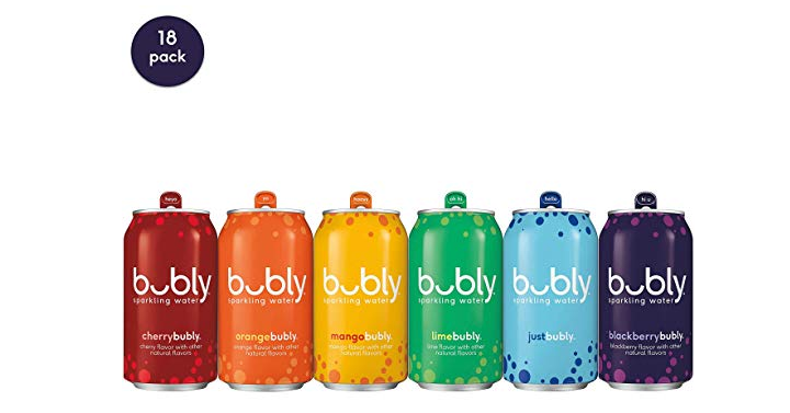 bubly Sparkling Water, all for love pride Pack, 12 Ounce Cans (18 Count) – Just $7.70!