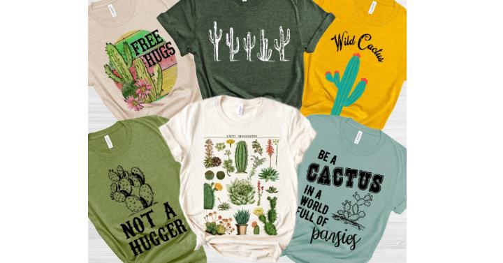 Succulent Cacti Bella Tees – Only $14.99!
