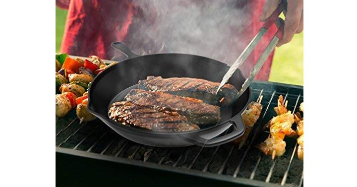 Home-Complete Pre-Seasoned Cast Iron Skillet (12 inch) – Only $14.99!