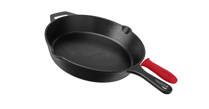 Pre-Seasoned Cast Iron Skillet (12-Inch) w/Handle Cover – Just $20.96!