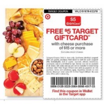 Target: FREE $5.00 Target Gift Card with $15 Cheese Purchase!