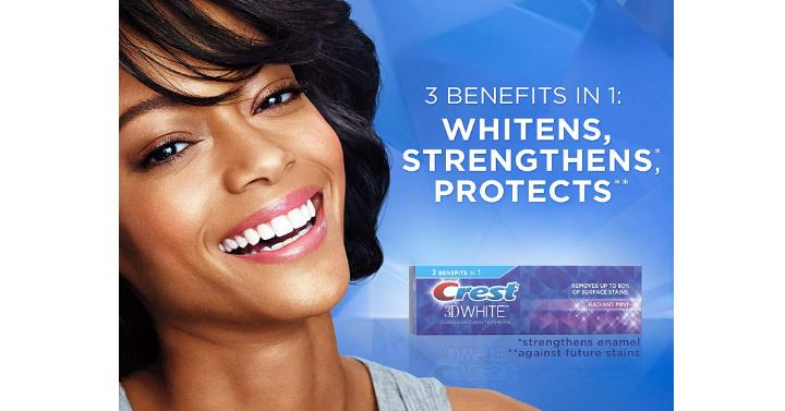 Crest 3D White Whitening Toothpaste, Radiant Mint Twin Pack – Only $4.98!