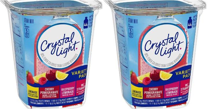 Crystal Light Variety Pack Drink Mix (44 On The Go Packets) – Only $5.37!