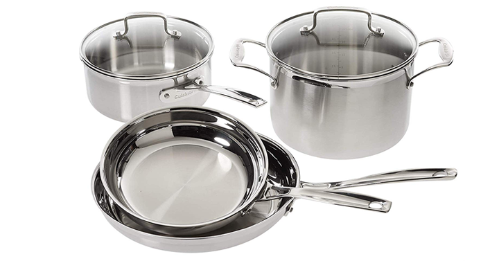 Cuisinart Multiclad Pro Stainless Steel Cookware Set – 6-Piece Set – Just $109.99!