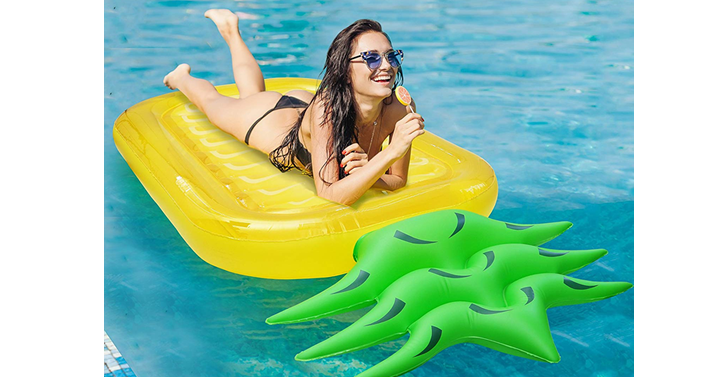 Giant Inflatable Pineapple Pool Lounger Float Over 6 Feet Long – Just $12.79!
