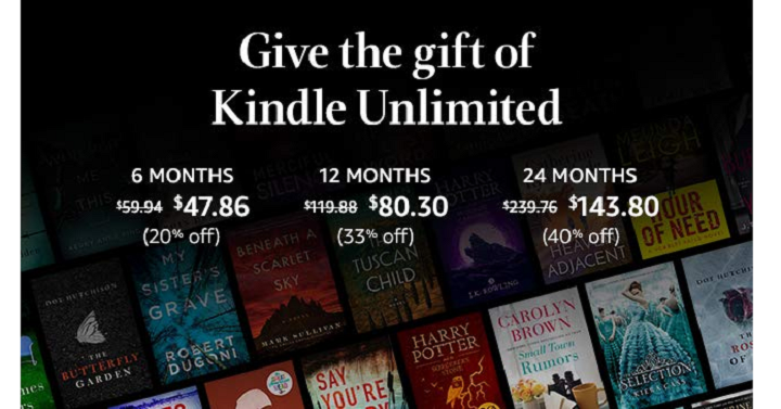 Amazon: Kindle Unlimited Membership Options!
