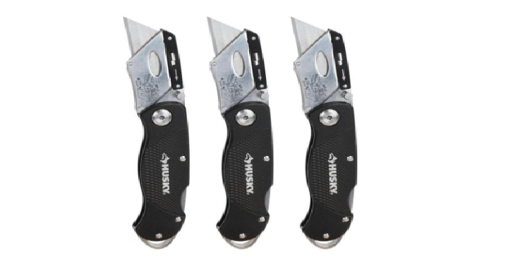 Husky Folding Lock-Back Utility Knife (3-Pack) Only $9.88! (Reg. $19)