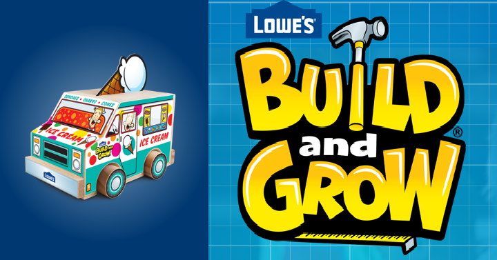 Lowe’s Build & Grow FREE Kids Workshop is July 13th! Register Now to Build an Ice Cream Truck!