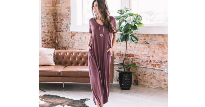 Short Sleeve Maxi w/ Pockets – Only $21.99!