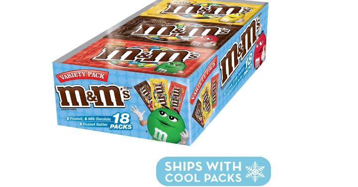 M&M’S Variety Pack Chocolate Candy Singles Size, 18-Count Box – Only $8.55!