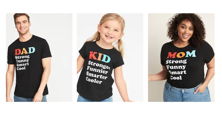 Old Navy: Dad & Mini-Me Graphic Tees Only $4.00 Each! Today Only!