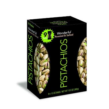 Wonderful Pistachios, Roasted and Salted (Pack of 9) – Only $6.59!
