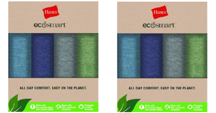 Hanes  Mens’ EcoSmart Crew Shirts, 4 Pack Only $10! That’s Only $2.50 Each!