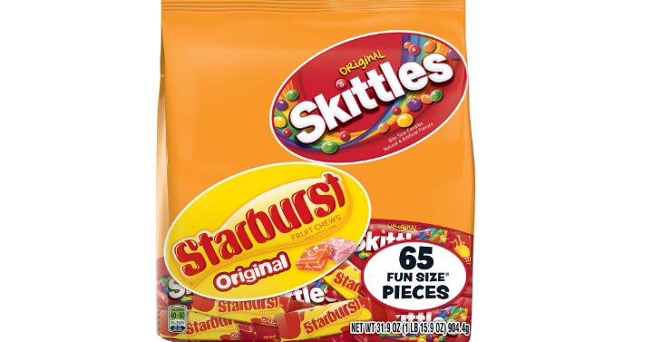 SKITTLES & Starburst Fun Size Variety Mix (31.9-Ounce Bag) – Only $6.70!