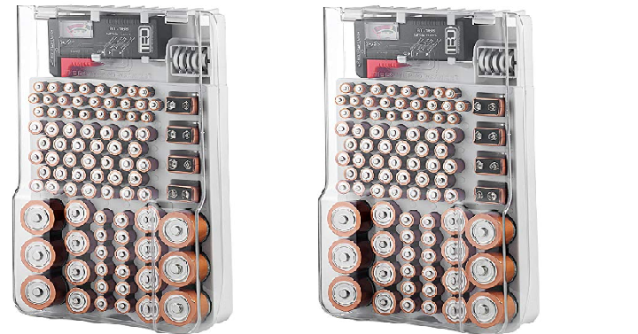 The Battery Organizer Storage Case with Cover, Includes Battery Tester Only $17.85!