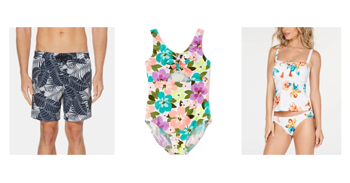Macy’s: Take up to 70% off Swim for the Whole Family! Prices Start at Only $8.00!