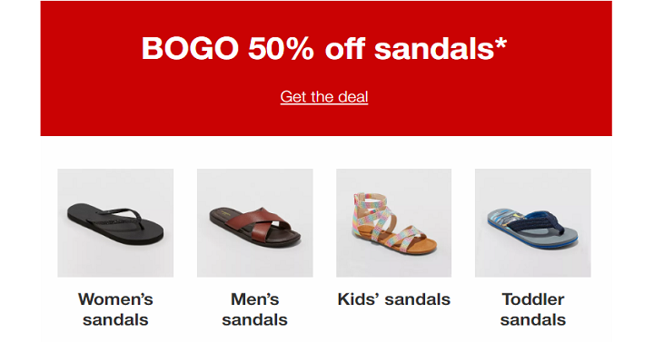 Target: Buy One Get One 50% Off Sandals For the Whole Family!