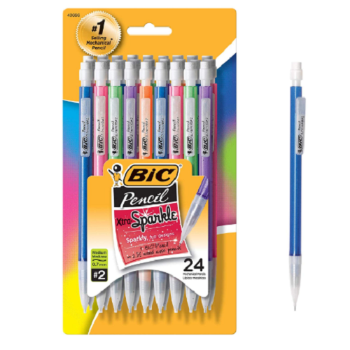 BIC Xtra-Sparkle Mechanical Pencil- 24 ct Only $3.64! (Reg. $13) – Only $.15 cents per pencil!