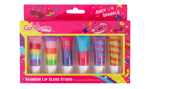 GirlZone Rainbow Lip Gloss Studio Only $7.49! (Reg. $15)