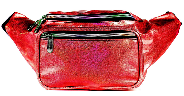 Holographic Rave Fanny Pack in Glitter Red Only $9.97!! (Reg. $20)