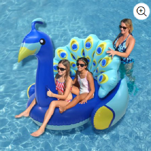 Swimline Giant Inflatable Peacock Swimming Pool Float with Backrest Only $19.99! (Reg. $70)