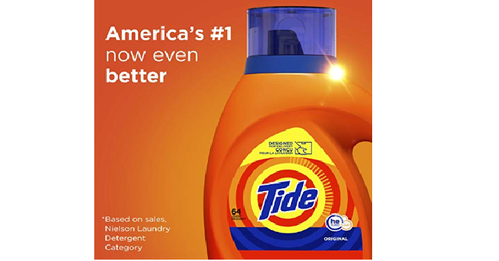 Tide Laundry Detergent Liquid, Original Scent 100 oz, Only $9.97!