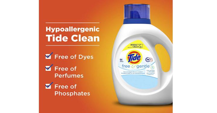 Tide Free and Gentle HE Laundry Detergent Liquid, 100 oz – Only $9.39!