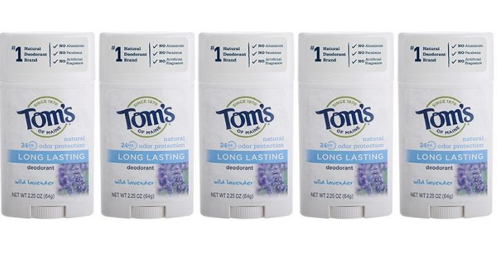 Tom’s of Maine Natural Deodorant Stick, Aluminum-free, Lavender (Pack of 6) – Only $15.33!